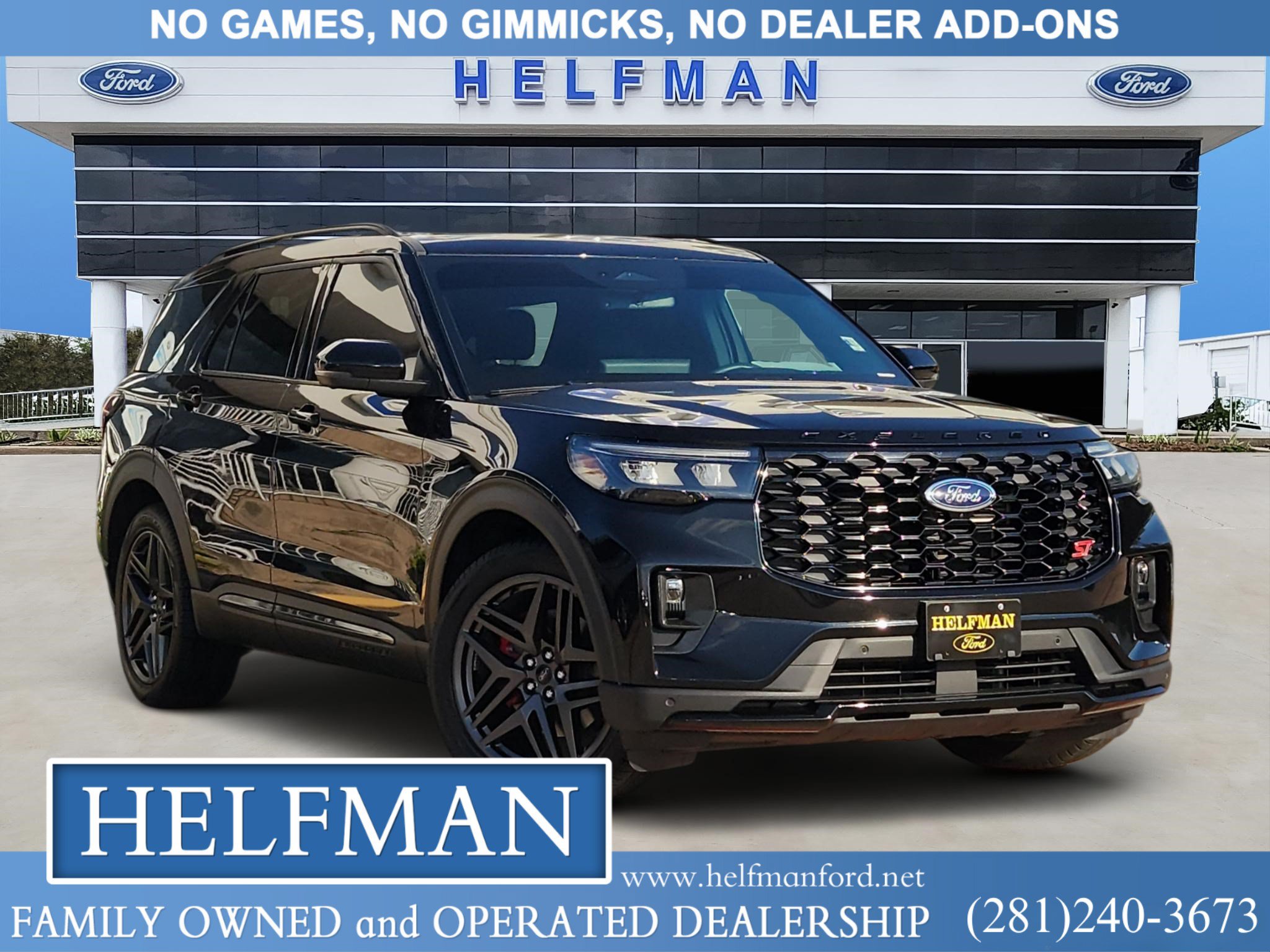 Used 2025 Ford Explorer ST SUV 1FMWK8GC4SGB97263 for Sale in Stafford, TX at Helfman Ford