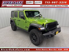 2025 Jeep Wrangler 4-DOOR WILLYS Sport Utility for Sale in Houston, TX at River Oaks Chrysler Jeep Dodge Ram