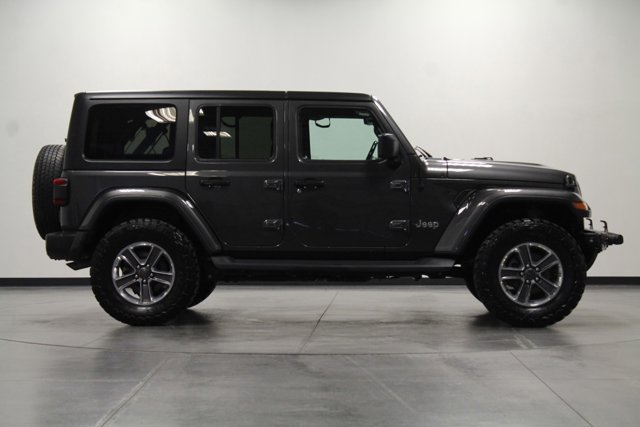 Used 2020 Jeep Wrangler Unlimited Sahara with VIN 1C4HJXEG5LW177806 for sale in Pontiac, IL