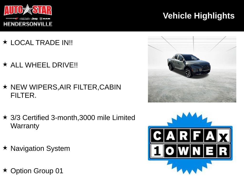 Used 2022 Hyundai Santa Cruz Limited Truck Crew Cab