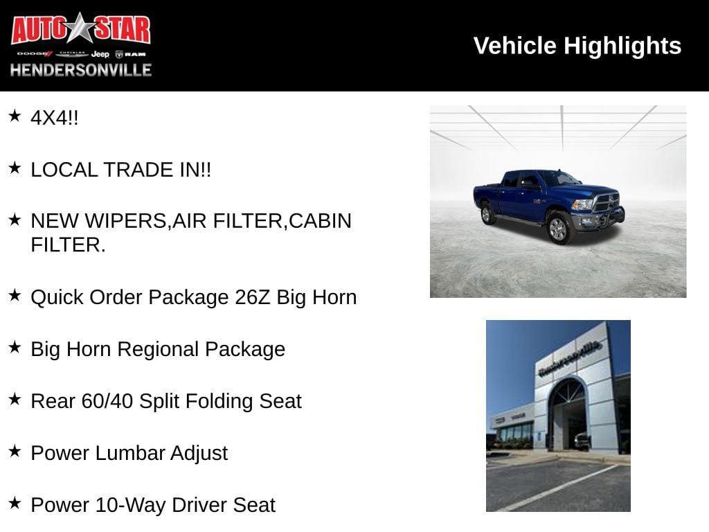 Used 2018 Ram 2500 Big Horn Truck Crew Cab
