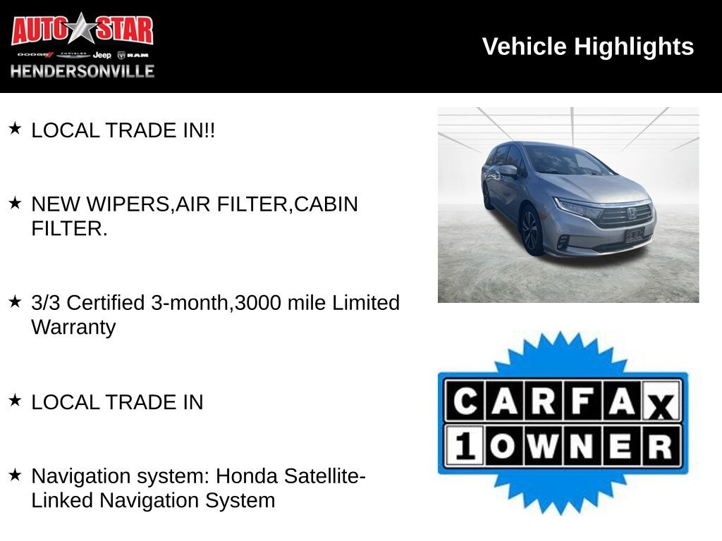 Used 2023 Honda Odyssey Touring Van