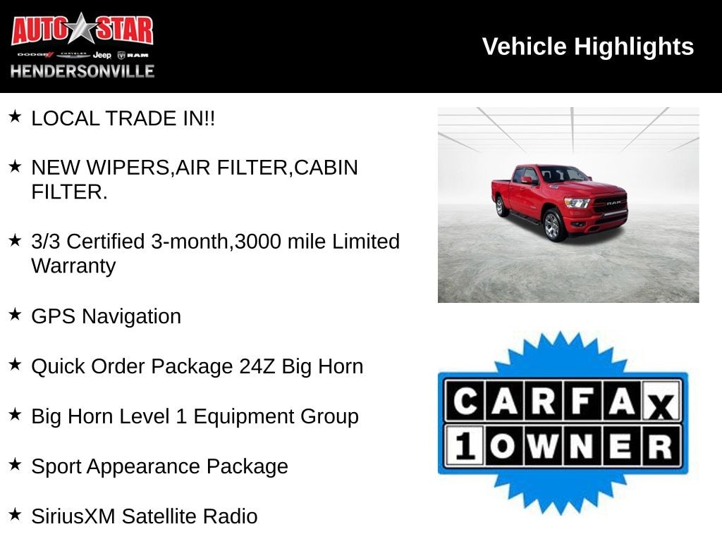 Used 2022 Ram 1500 Big Horn/Lone Star Truck Quad Cab