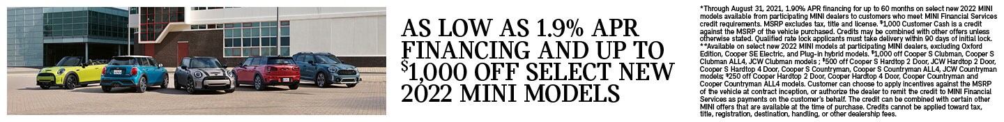 New MINI Inventory For Sale in Charleston