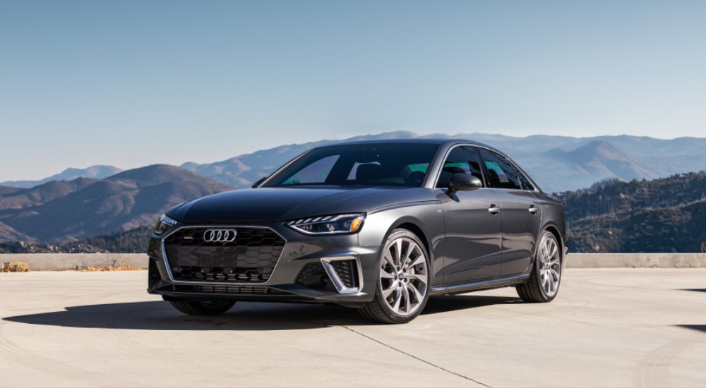 Metallic Grey 2025 Audi S5 parked at an angle