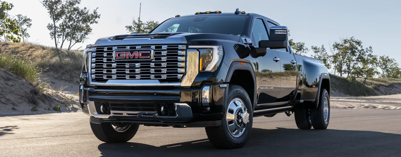 Grey 2026 GMC Sierra 3500 Denali HD parked at an angle