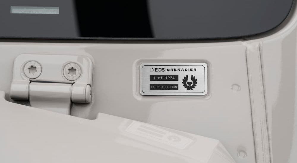 Grenadier%201924%20for%20sale%20-%202025%20INEOS%20Grenadier%201924%20-%20limited%20edition%20plaque.jpg The limited edition plaque in a white 2025 INEOS Grenadier 1924 Edition.