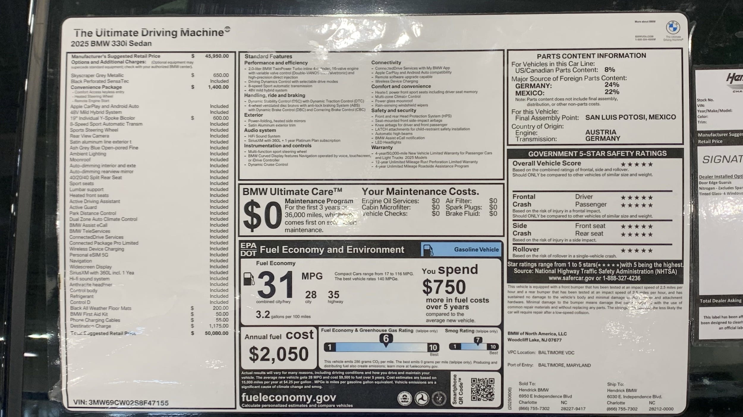 2025 BMW 3 Series 330i photo 2