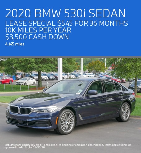 FEATURED LOANER LEASE SPECIALS | Hendrick BMW Certified Pre-Owned
