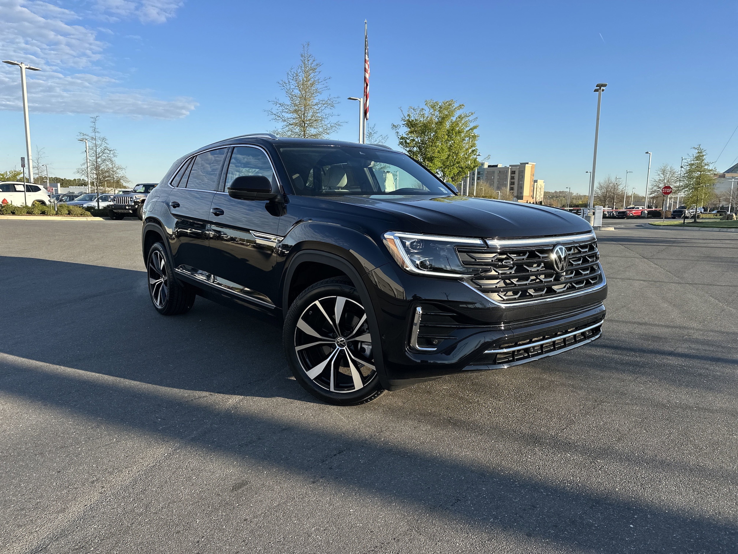 Certified 2025 Volkswagen Atlas Cross Sport SEL Premium R-LINE with VIN 1V2FE2CA9SC201973 for sale in Concord, NC