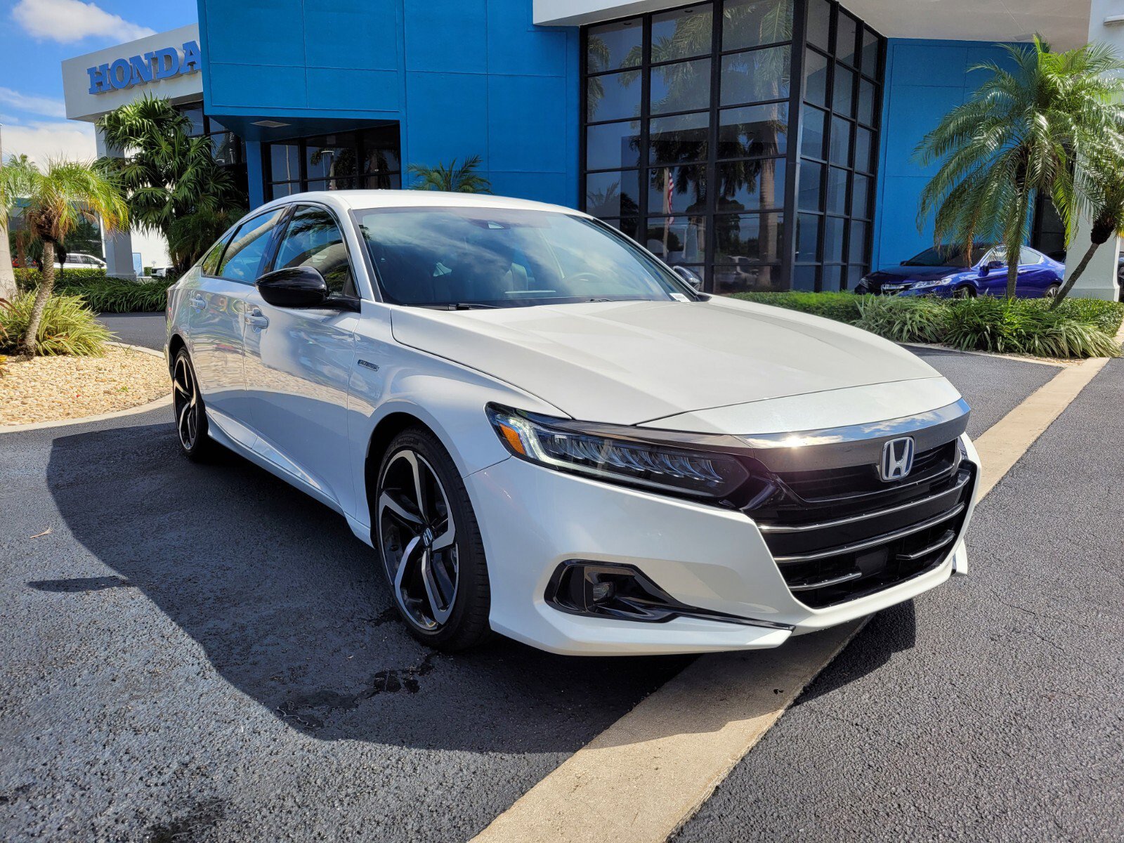 Certified 2022 Honda Accord Hybrid Sport with VIN 1HGCV3F2XNA023443 for sale in Pompano Beach, FL