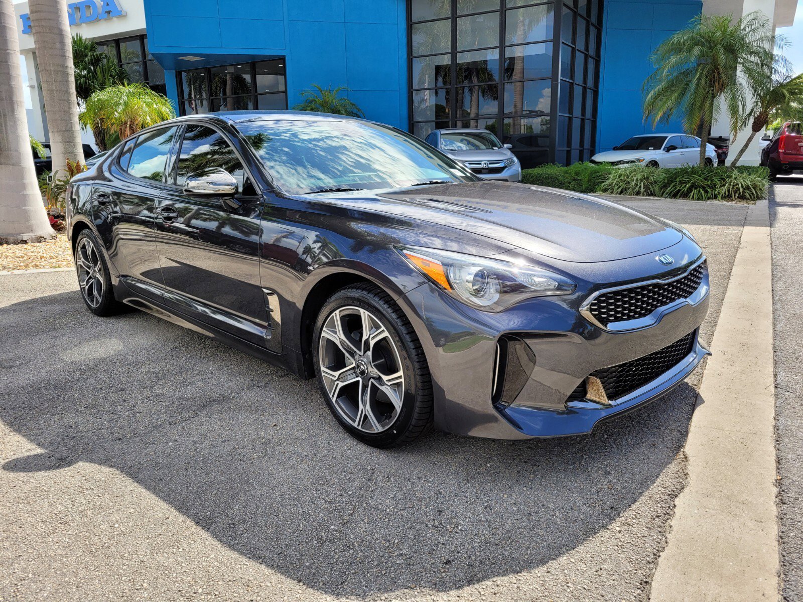 Used 2020 Kia Stinger GT-Line with VIN KNAE15LA4L6087114 for sale in Pompano Beach, FL