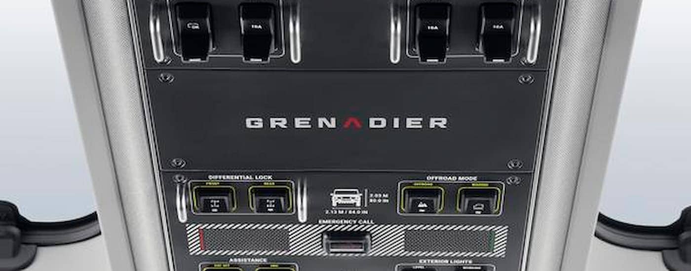 Differential buttons on the roof in a 2026 INEOS Grenadier