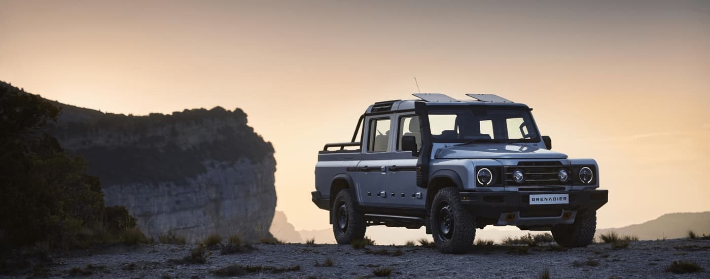 Grey 2025 INEOS Grenadier Quartermaster off-roading.