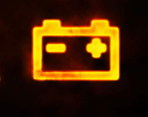 car battery indicator dashboard