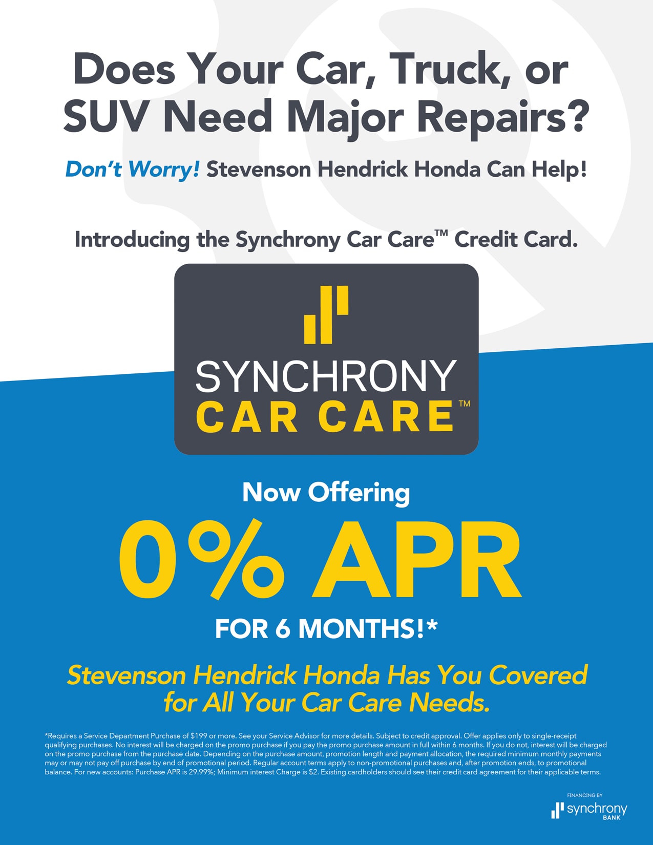 Synchrony Car Care Stevenson Hendrick Honda Wilmington