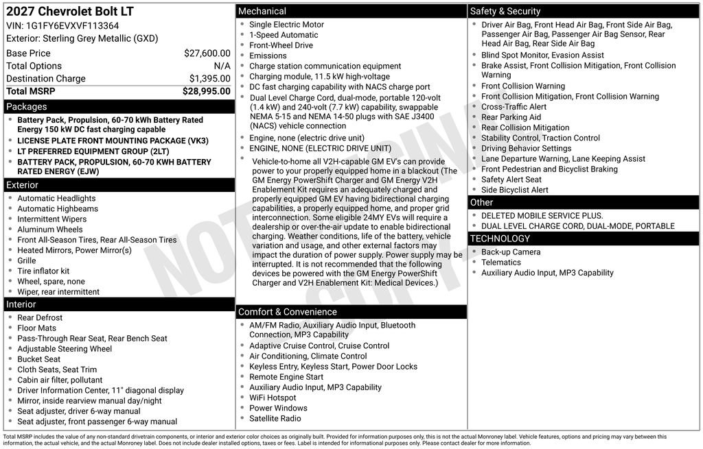 2027 Chevrolet Bolt LT - Photo 2