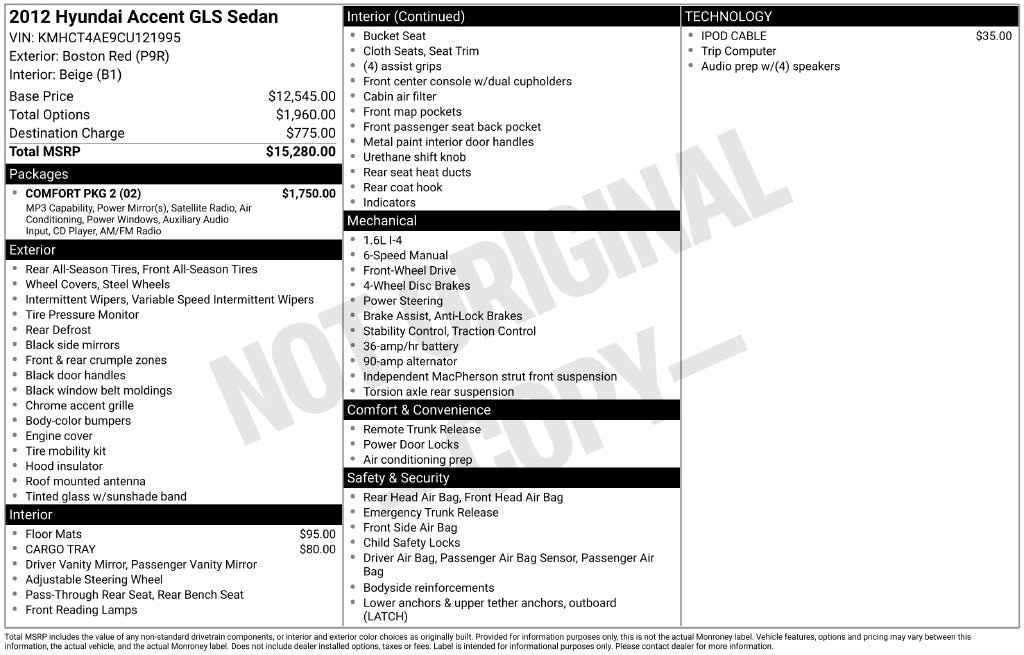 Used 2012 Hyundai Accent GLS with VIN KMHCT4AE9CU121995 for sale in Austin, TX
