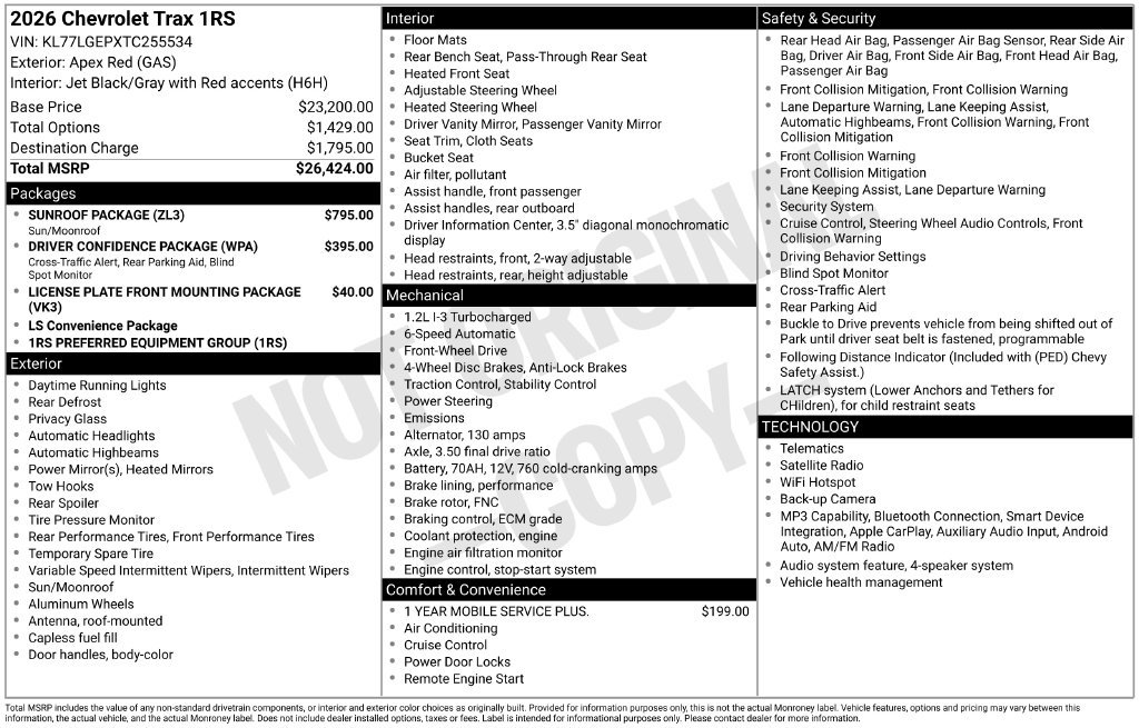 2026 Chevrolet Trax RS - Photo 26