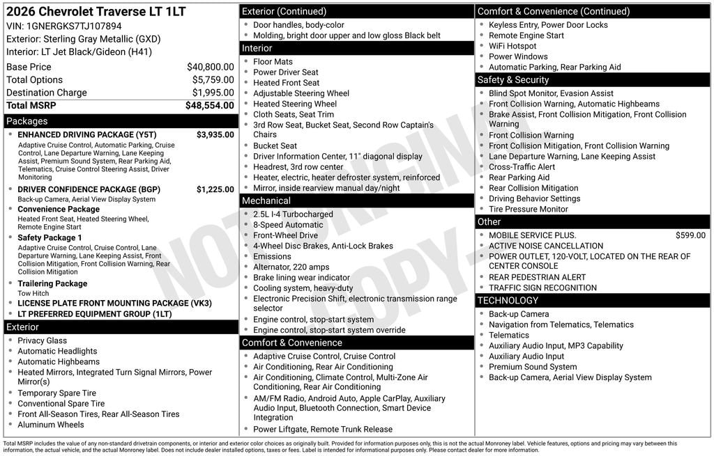 2026 Chevrolet Traverse LT - Photo 25
