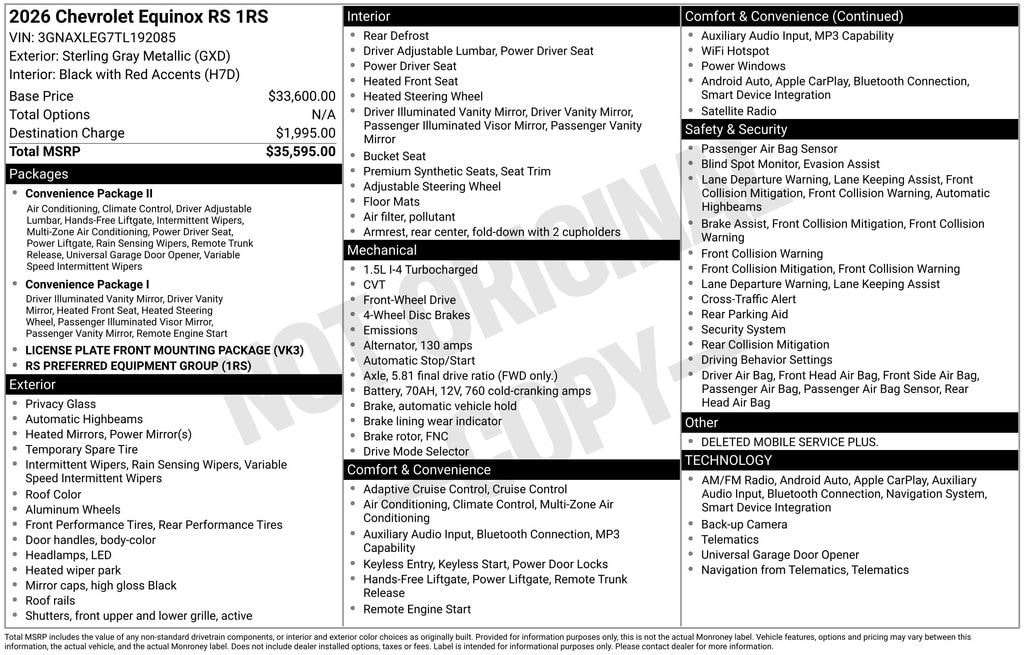 3GNAXLEG7TL192085