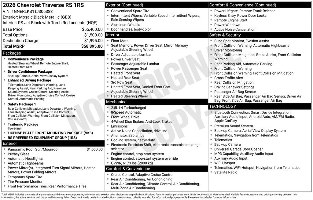 2026 Chevrolet Traverse RS - Photo 24