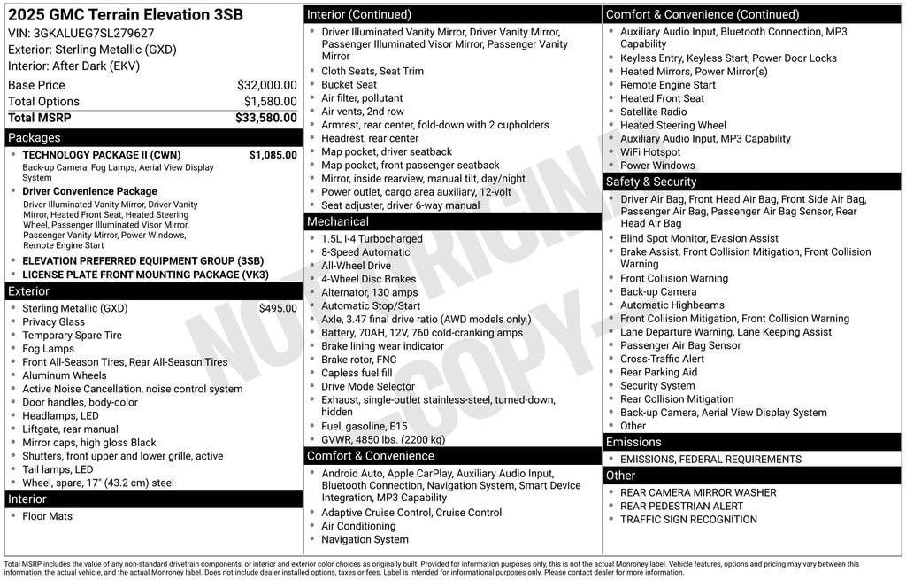 2025 GMC Terrain Elevation