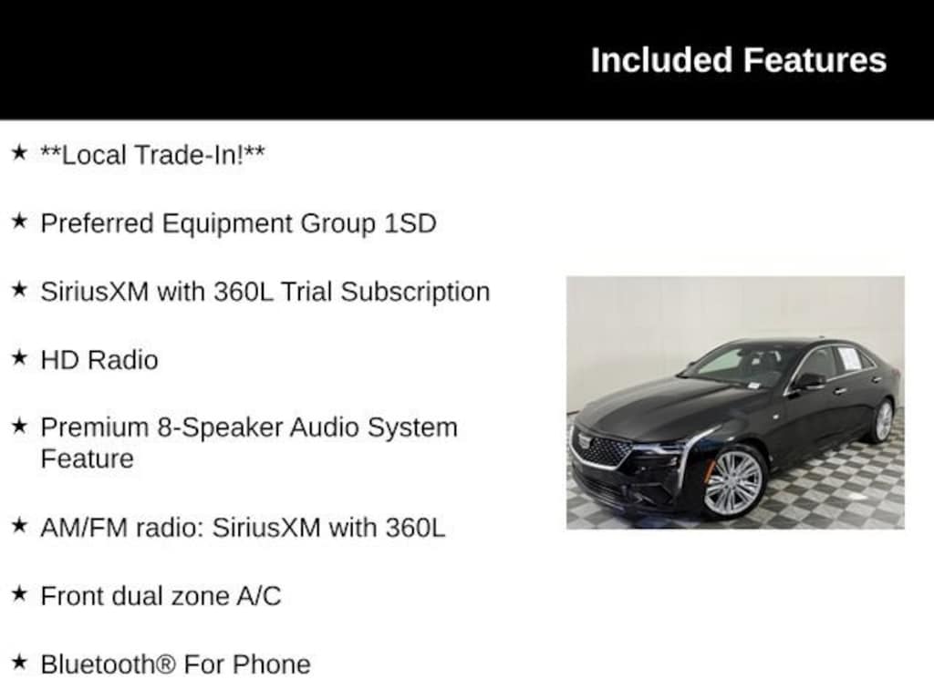Certified 2026 CADILLAC CT4 Premium Luxury Car