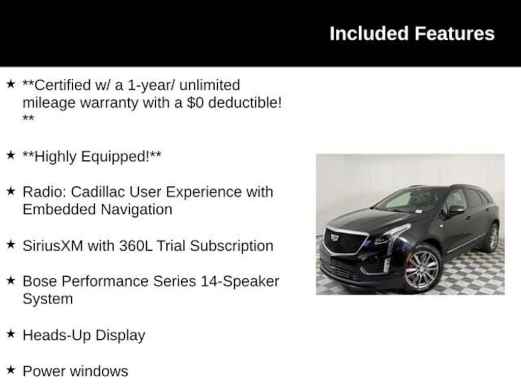 Certified 2026 CADILLAC XT5 Sport SUV