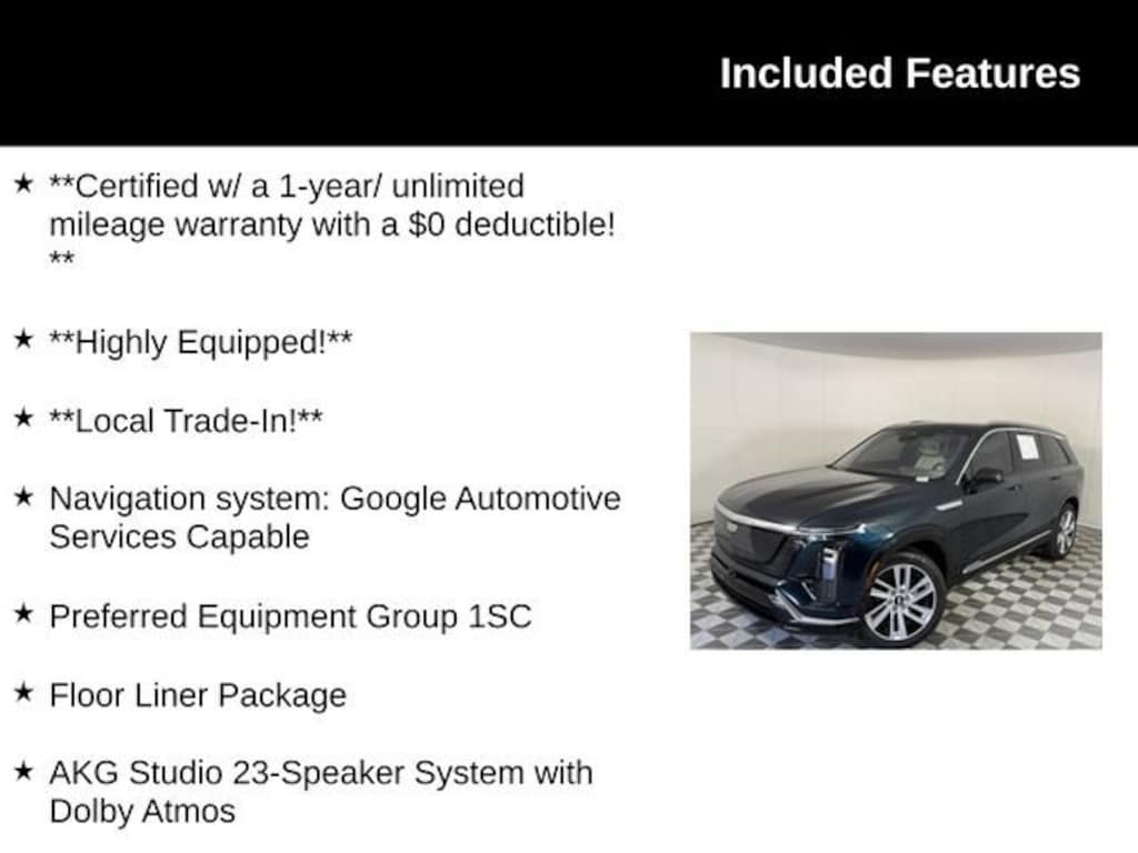 Certified 2026 CADILLAC VISTIQ Luxury SUV