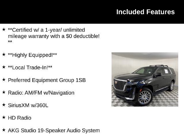Certified 2024 CADILLAC Escalade Premium Luxury SUV