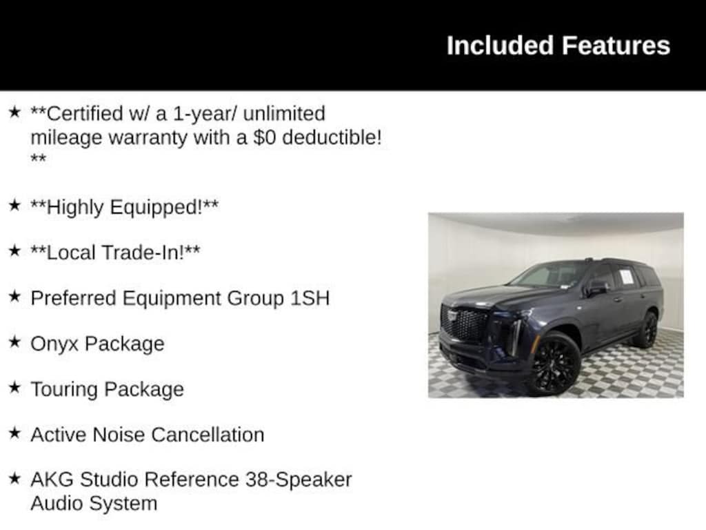 Certified 2026 CADILLAC Escalade Platinum Sport SUV