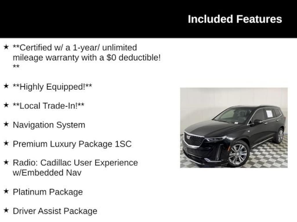 Certified 2023 CADILLAC XT6 Premium Luxury SUV