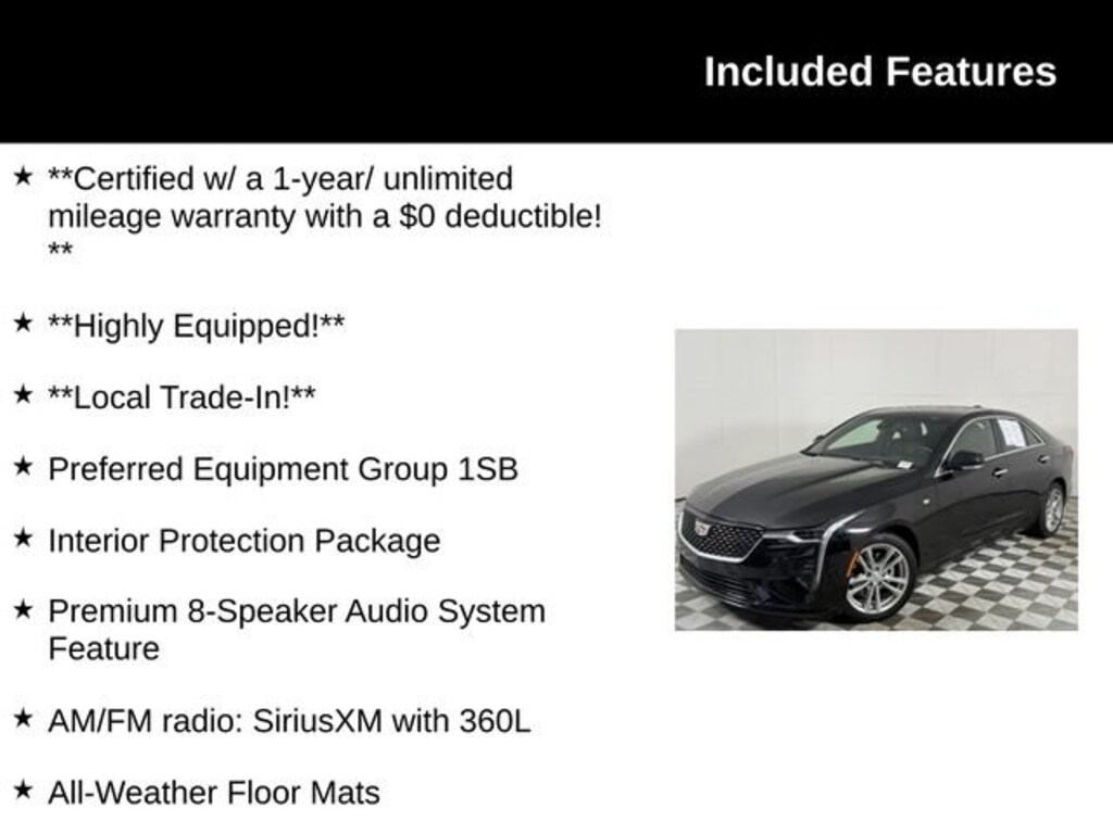 Used 2026 CADILLAC CT4 Luxury Car