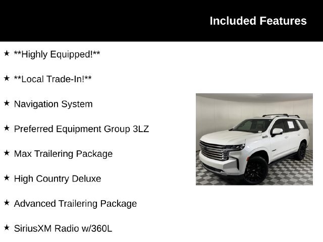 Used 2022 Chevrolet Tahoe High Country SUV