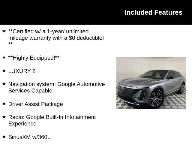 Used 2024 CADILLAC LYRIQ Luxury 2 SUV