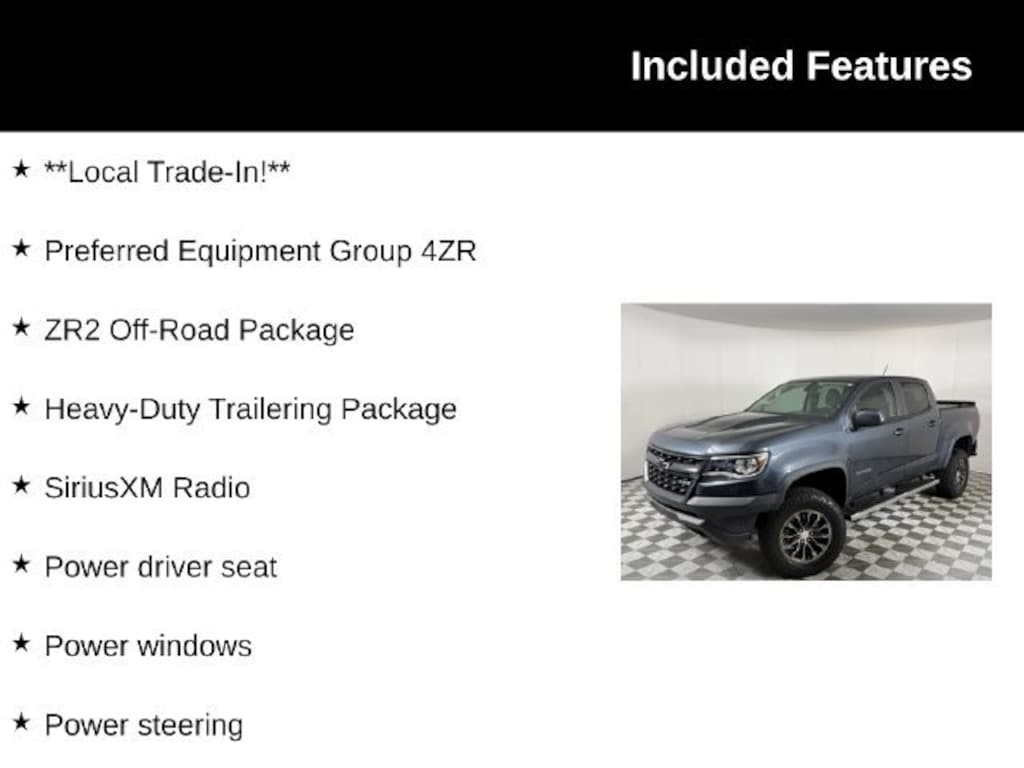 Used 2020 Chevrolet Colorado 4WD ZR2 Truck