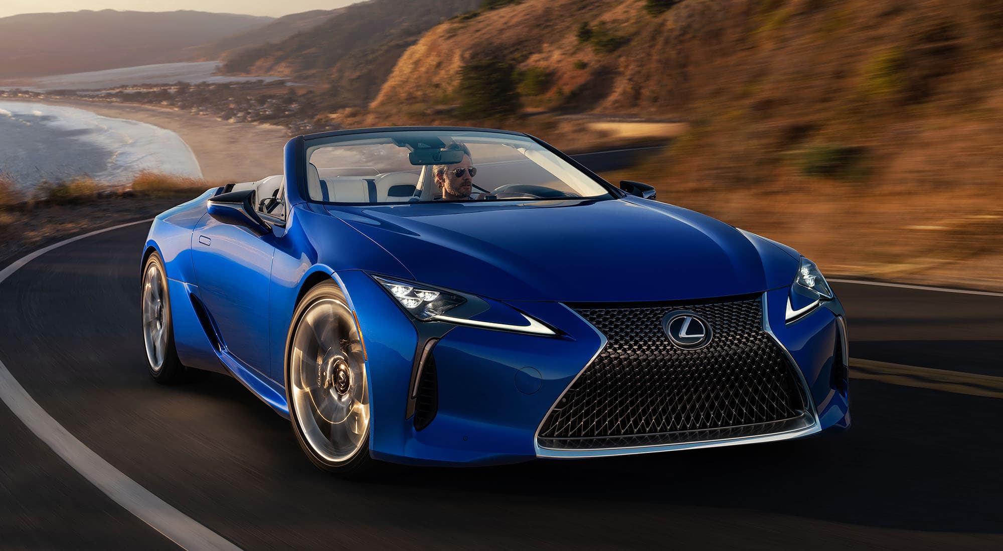 Driving Lexus LC 500 Convertible