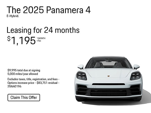 LEASE A 2025 PANAMERA 4 EHYBRID FOR $1195 PLUS TAX