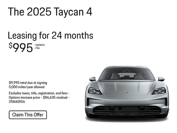 LEASE A 2025 TAYCAN 4 FOR $995 PLUS TAX