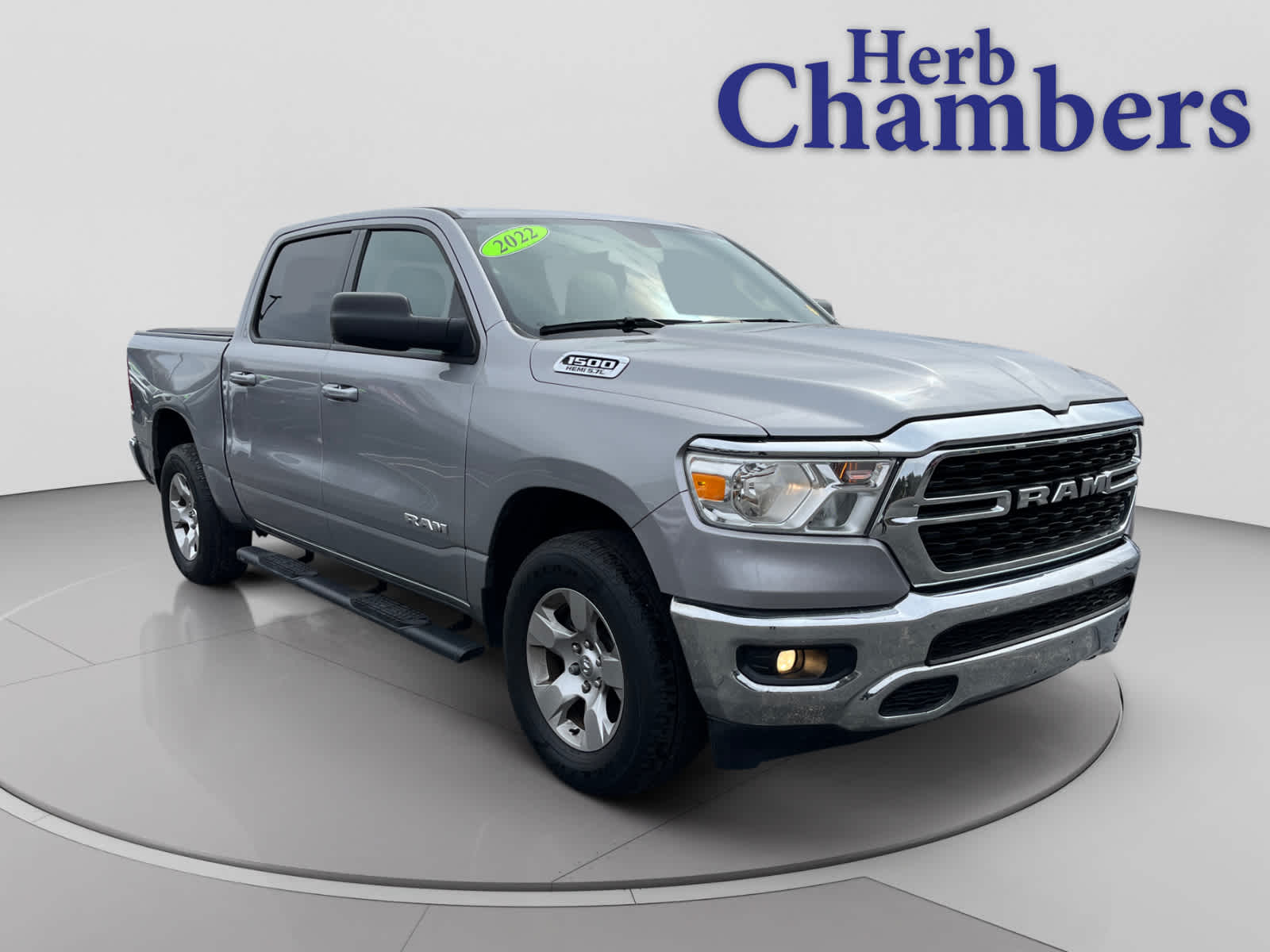 Billet Silver Metallic Clearcoat 2022 RAM 1500 Big Horn Crew Cab 4WD Pickup Truck Four-Wheel Drive Automatic