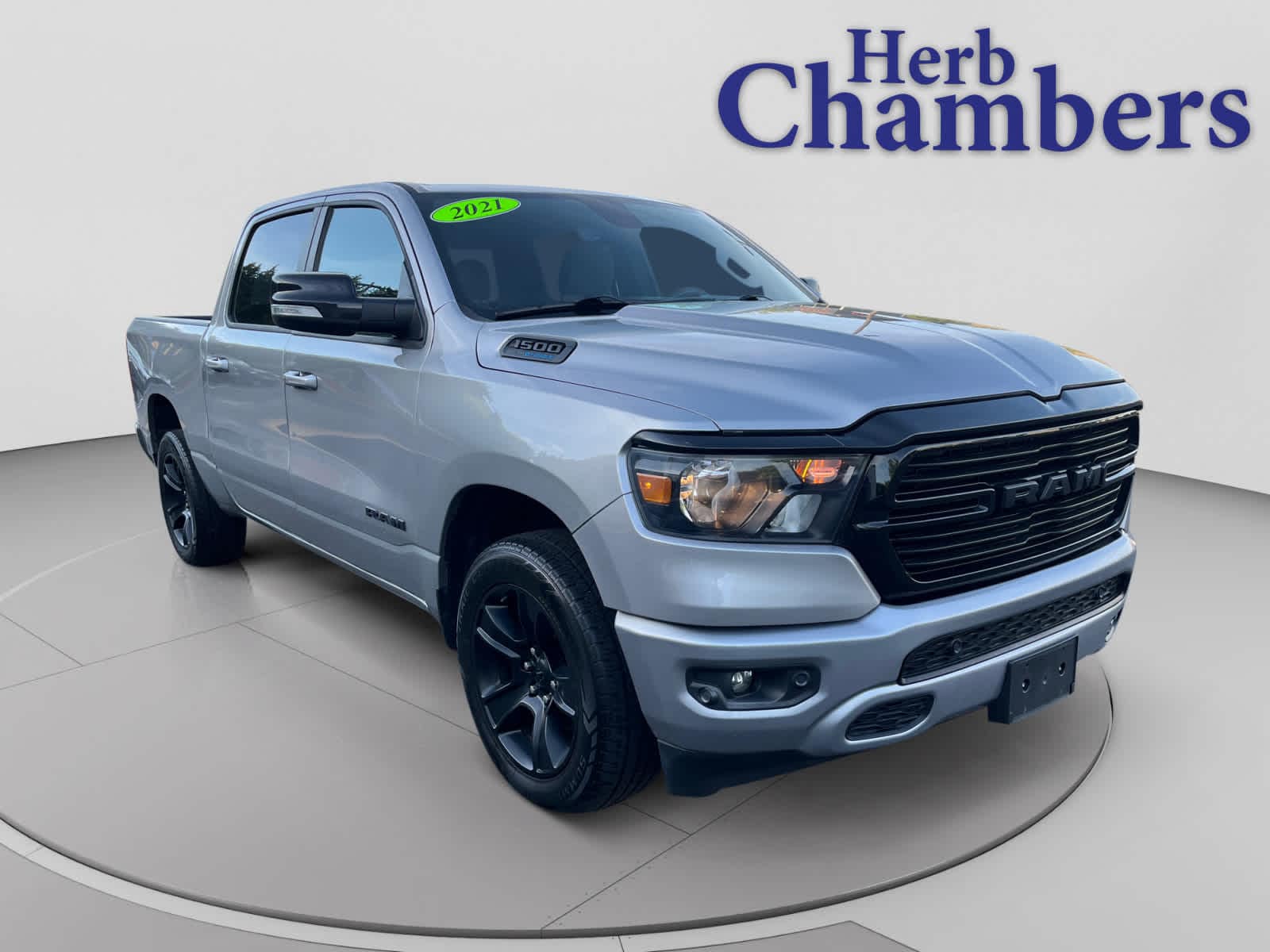 Billet Silver Metallic Clearcoat 2021 RAM 1500 Big Horn Crew Cab 4WD Pickup Truck Four-Wheel Drive Automatic