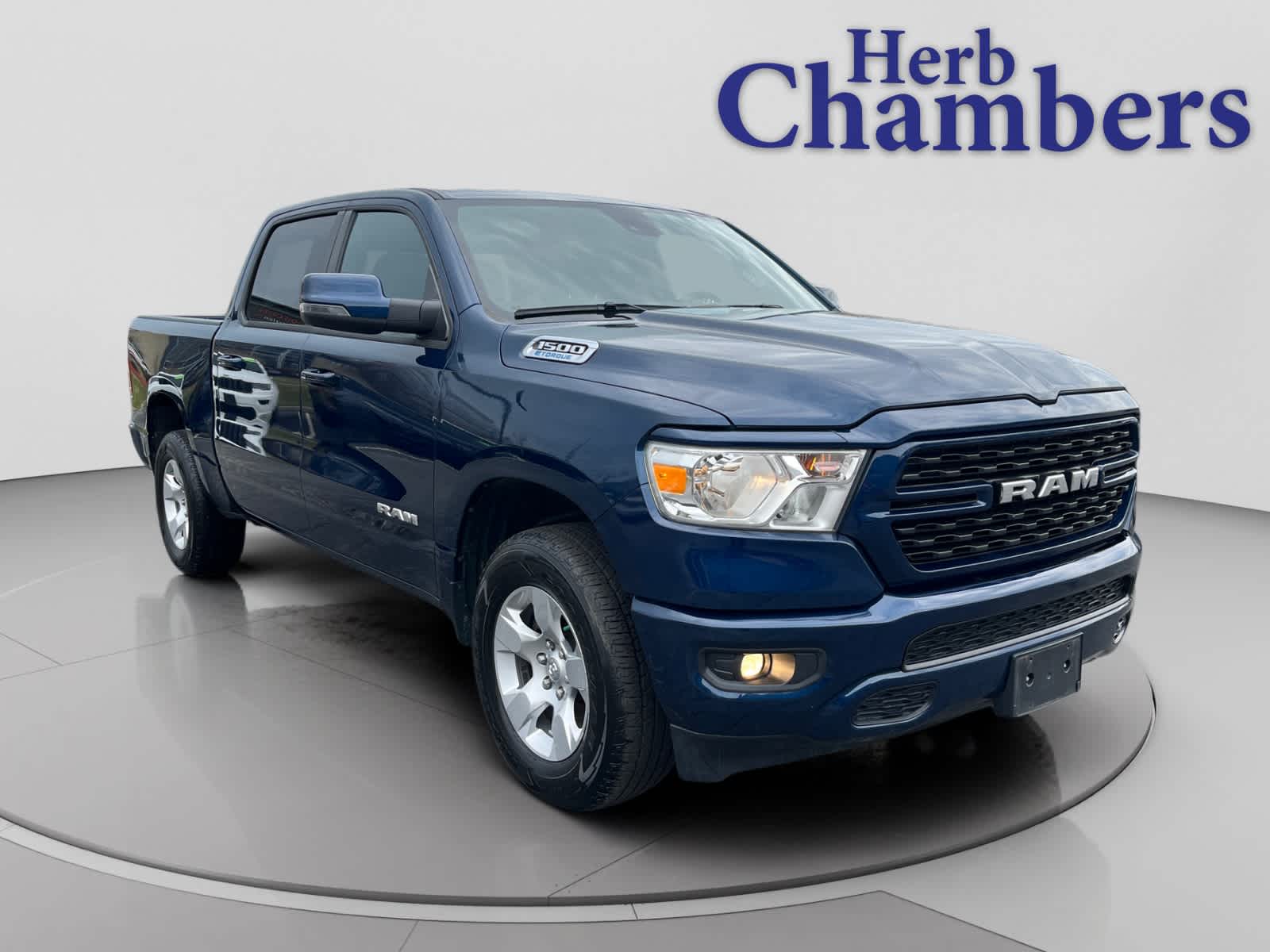 Patriot Blue Pearlcoat 2023 RAM 1500 Big Horn Crew Cab 4WD Pickup Truck Four-Wheel Drive Automatic