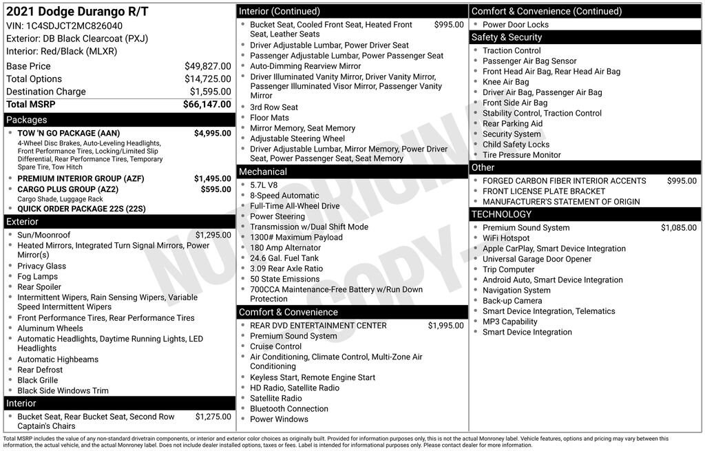 Used 2021 Dodge Durango R/T AWD SUV