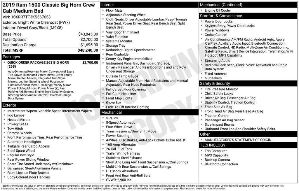 2019 RAM Ram 1500 Classic Big Horn's photo
