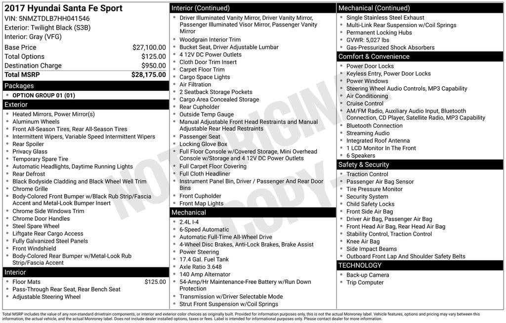 2017 Hyundai Santa Fe Sport's photo