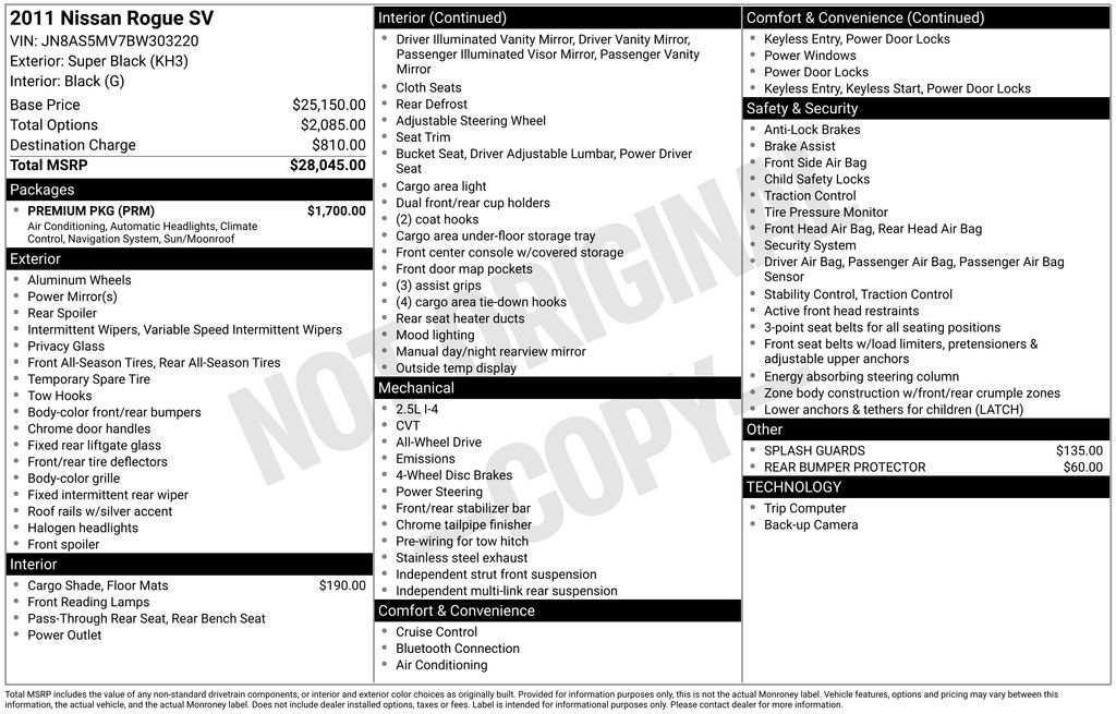 2011 Nissan Rogue SV's photo