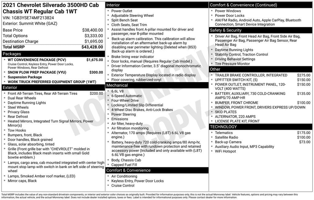 2021 Chevrolet Silverado 3500HD Work Truck's photo