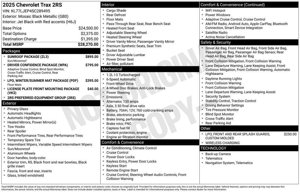 Used 2025 Chevrolet Trax 2RS SUV