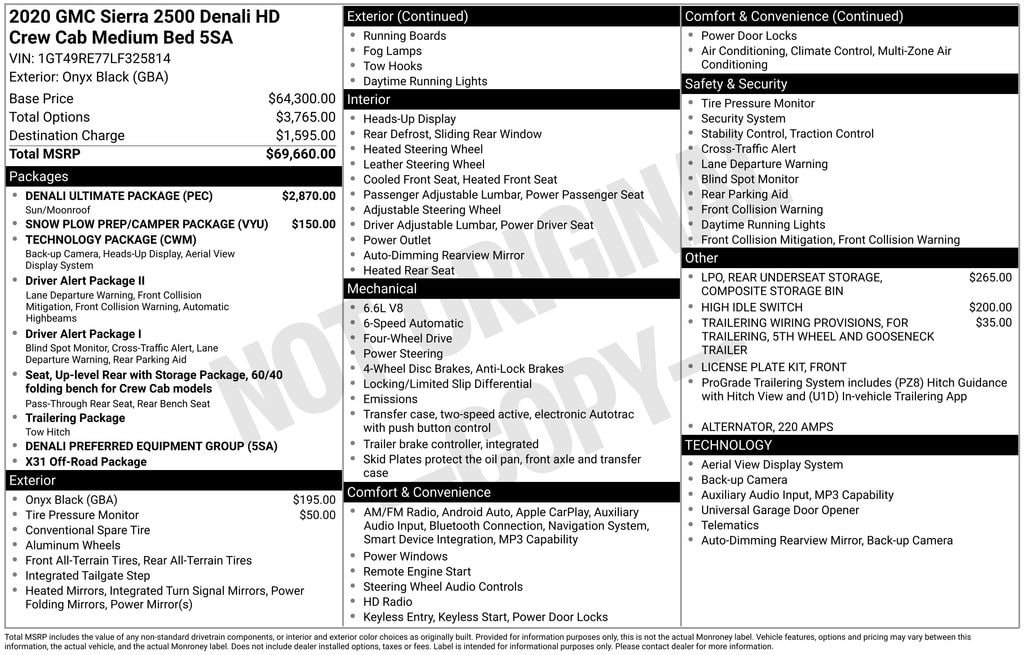 Used 2020 GMC Sierra 2500 HD Denali Truck